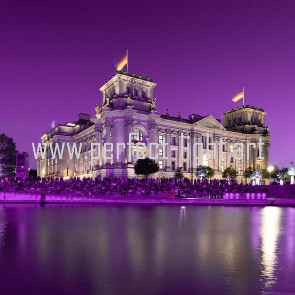 Berlin Reichstag Purple