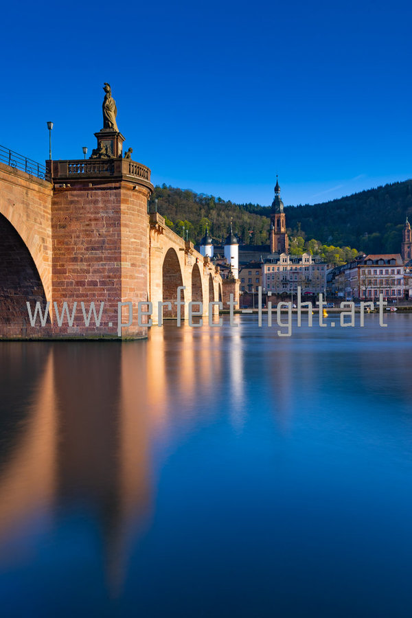 Heidelberg Old Bridge at Sunset